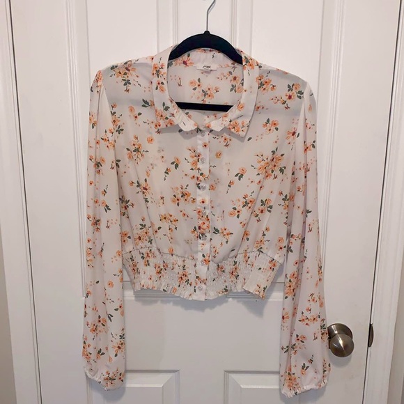 Sheer Floral Blouse - Picture 1 of 3